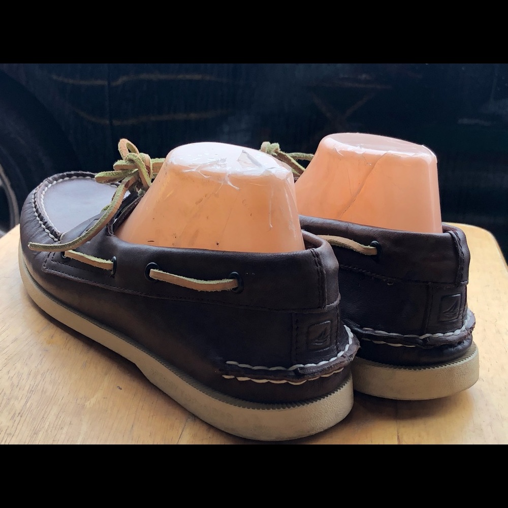 Sperry Top-Sider Men's brown leather boat shoes Size 10M - Picture 6 of 11
